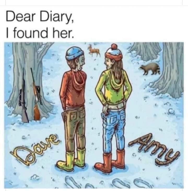 dear diary, i found her, dave, amy, 