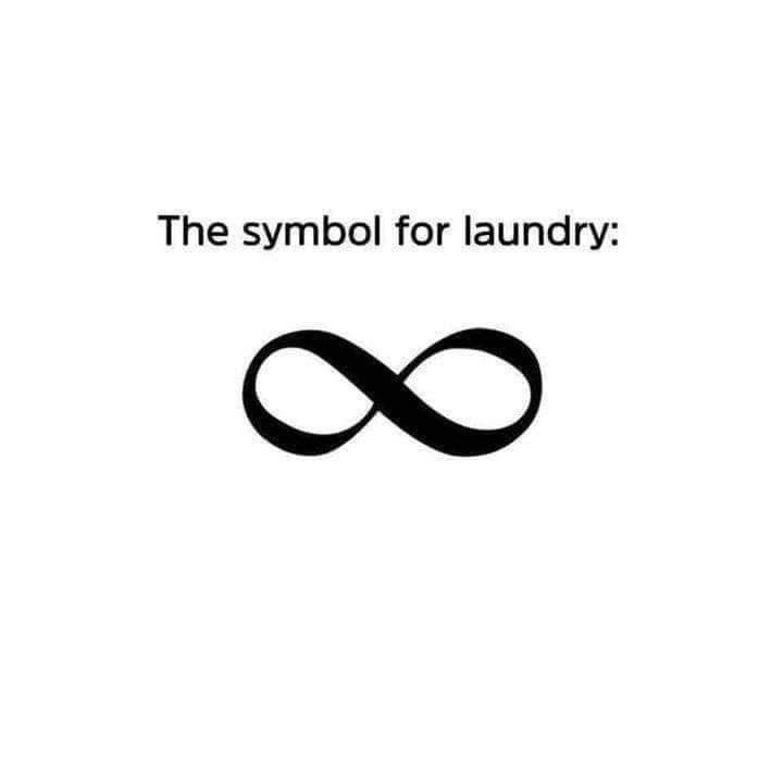 the symbol for laundry, infinity