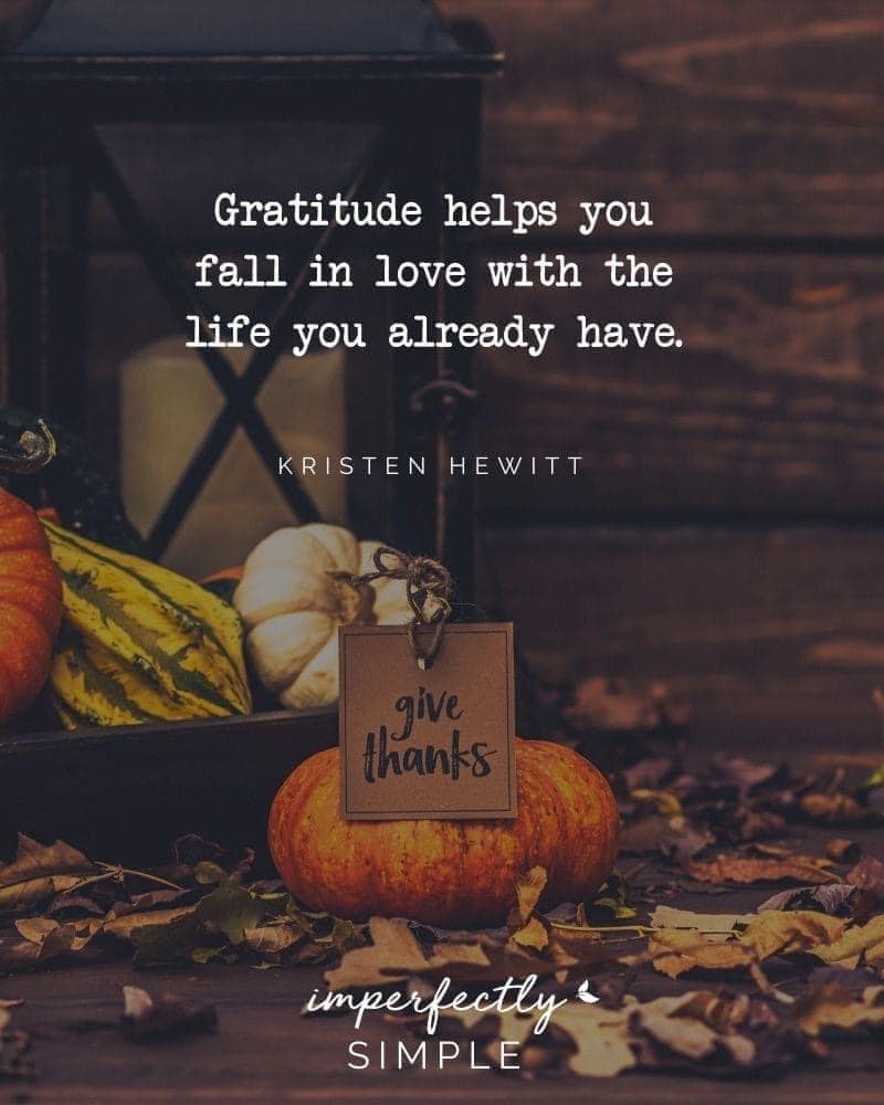 gratitude helps you fall in love with the life you already have