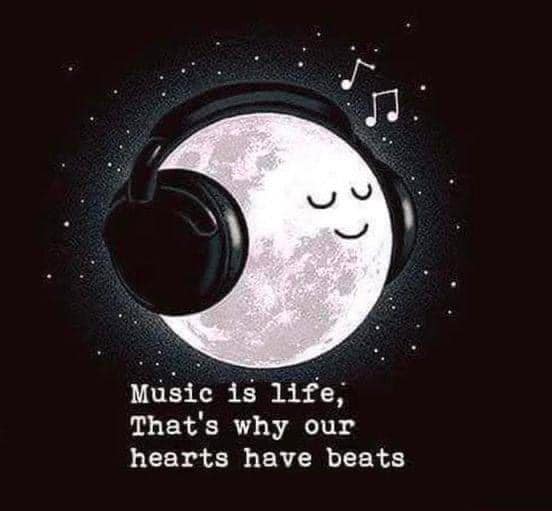 music is life, that's why our hearts have beats