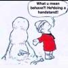 what do you mean behave, he's doing a handstand!, comic