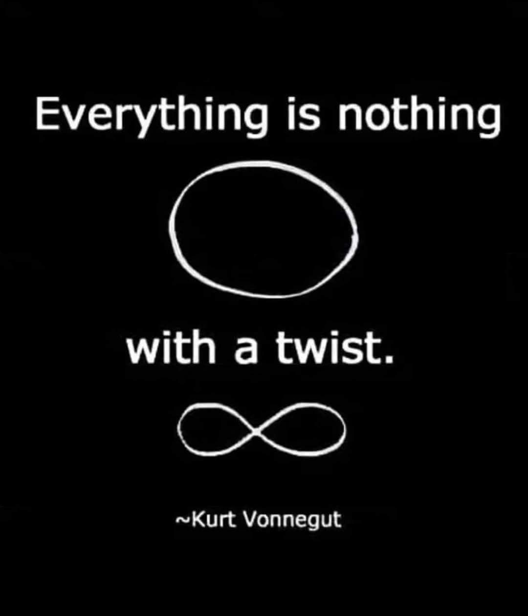 everything is nothing, with a twist, infinity