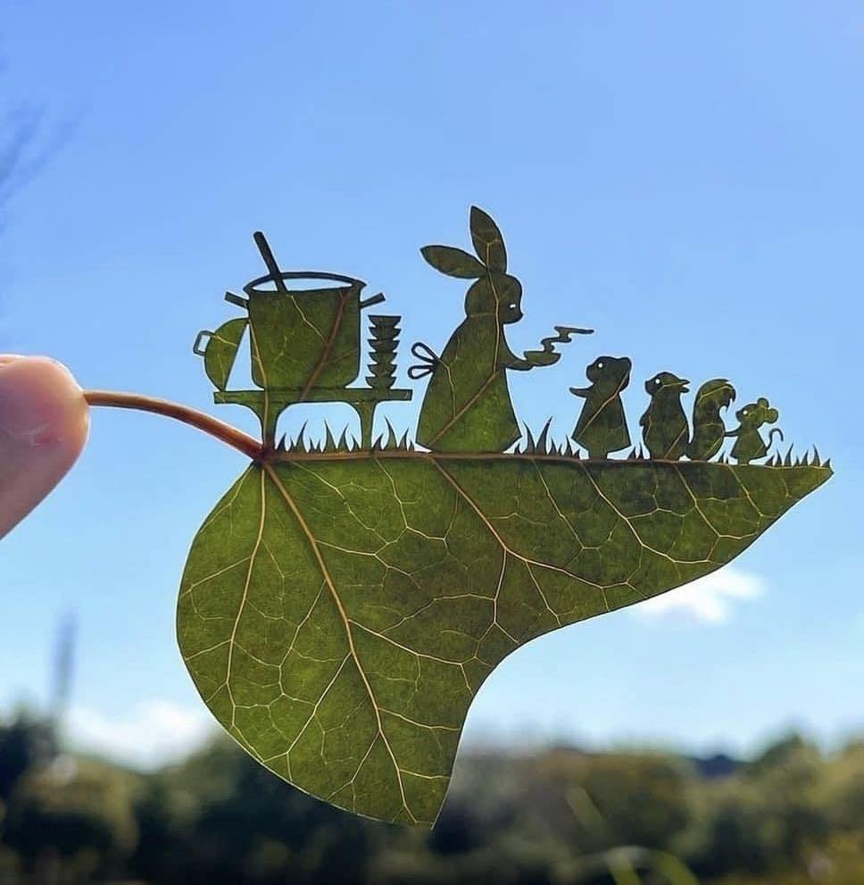 lito leaf is a leaf-cutting artist born in 1986 in kanagawa japan