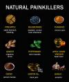 natural painkillers, pineapple, blueberries, turmeric, peppermint, apple cider vinegar, castor oil, garlic, cacao, ginger