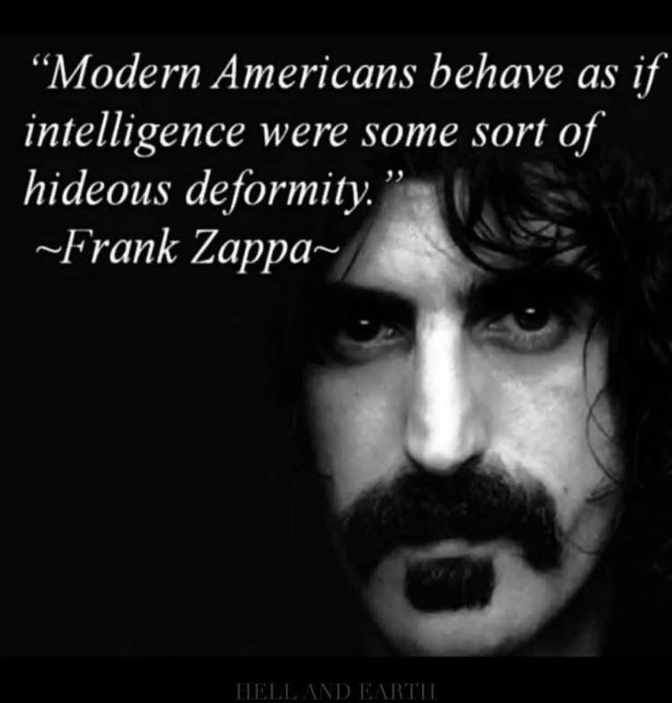 modern americans behave as if intelligence were some sort of hideous deformity