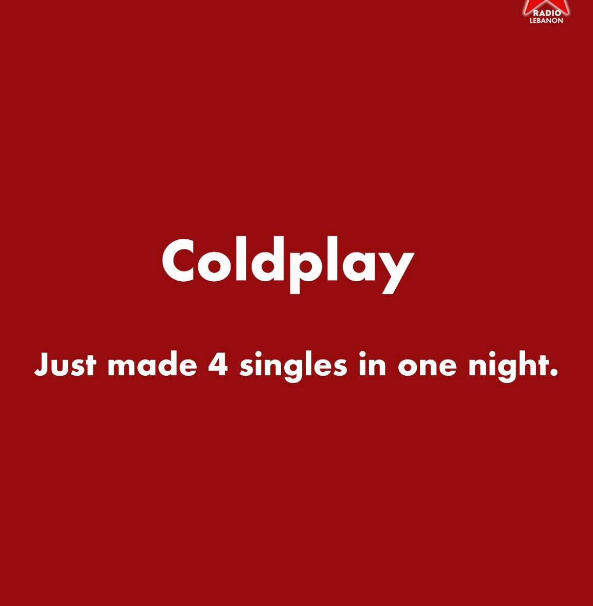 coldplay just made four singles in one night