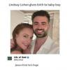 lindsay lohan gives birth to baby boy, jesus christ he's huge