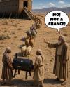 no, not a chance, trying to bring a smoker onto noah's ark