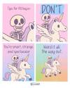 tips for fitting in, don't, you're smart, strange and spectacular, weird it all the way out, comic